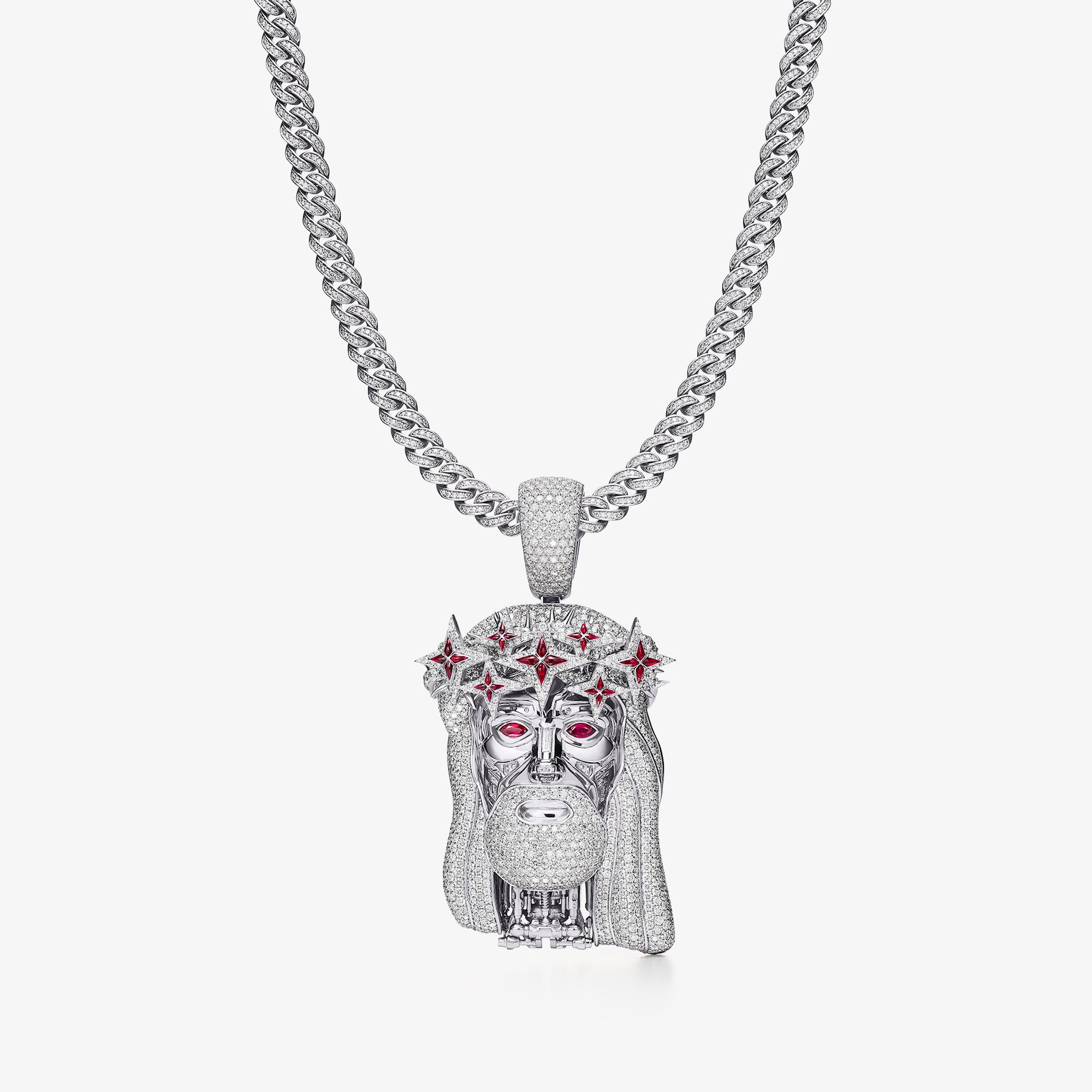 Cyborg Savior Diamond Jesus Piece | Alex Moss NY