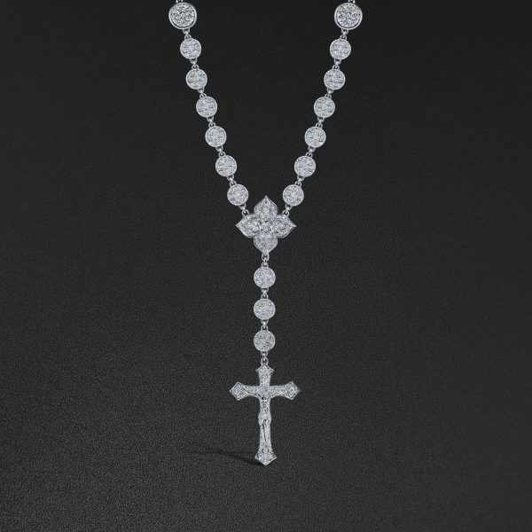 Santa Maria Rosary Chain - White