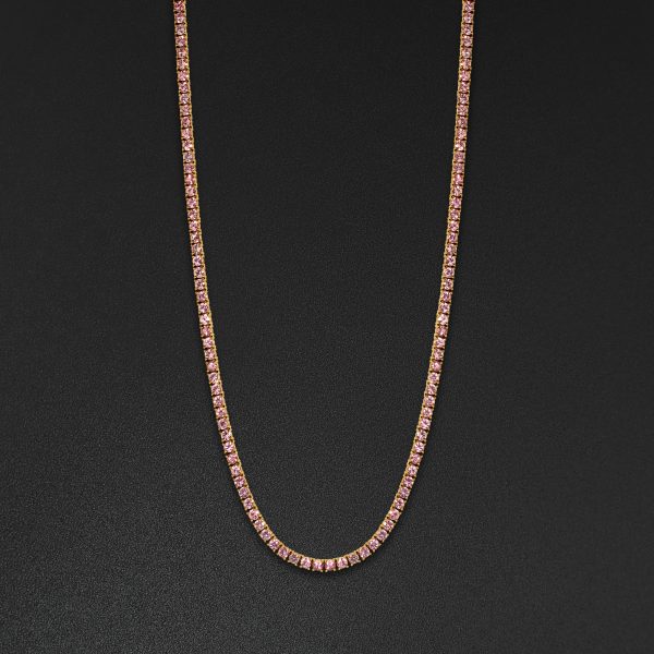 10pt Tennis Chain - Pink Sapphire