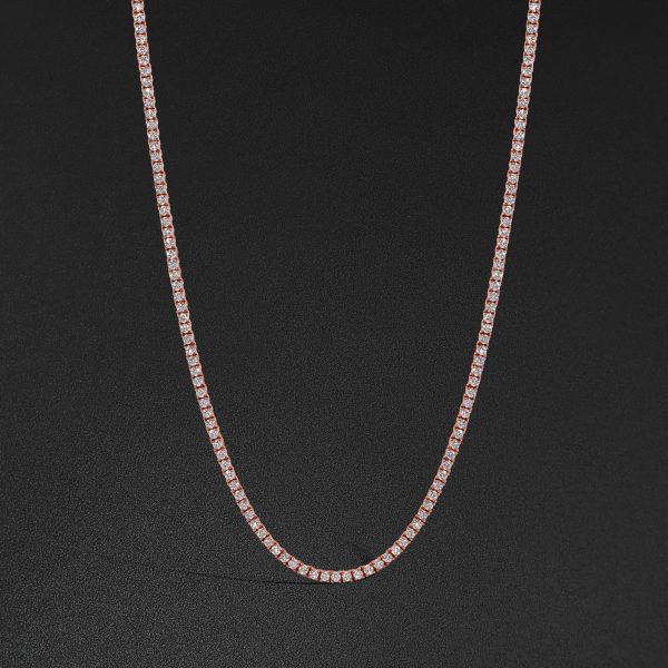 7pt Tennis Chain - Rose