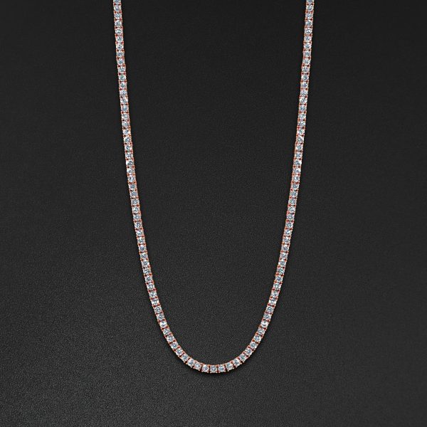 25pt Tennis Chain - Rose