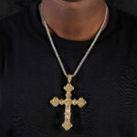 Large Notre Dame Cross Pendant - Rose - Image 3