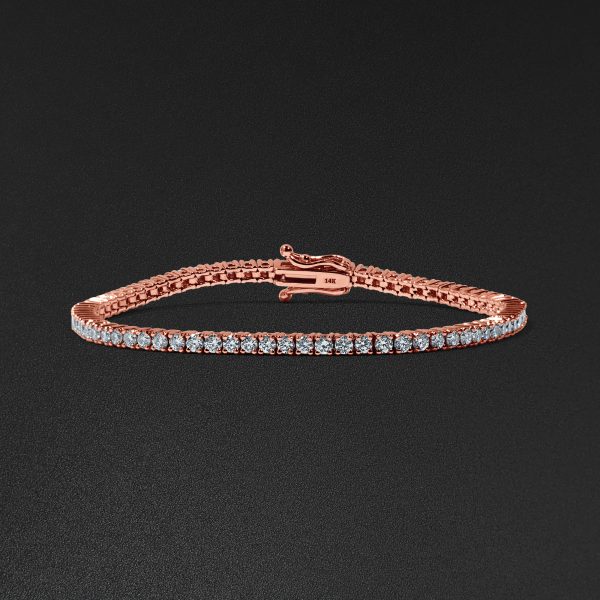 3pt Tennis Bracelet - Rose