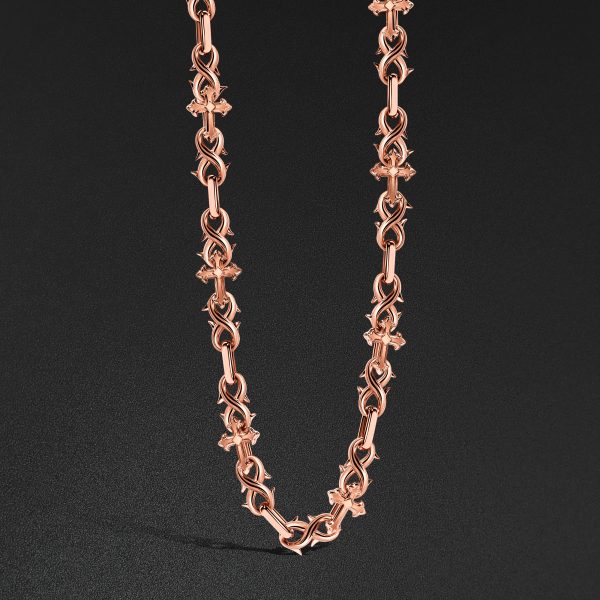 10mm St. Mark Chain, Plain - Rose