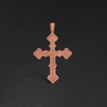 Large Notre Dame Cross Pendant - Rose - Image 2