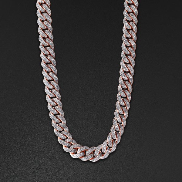 12mm AMNY Cuban Chain - Rose