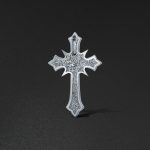 Corroded Faith Cross Pendant - Black - Image 3