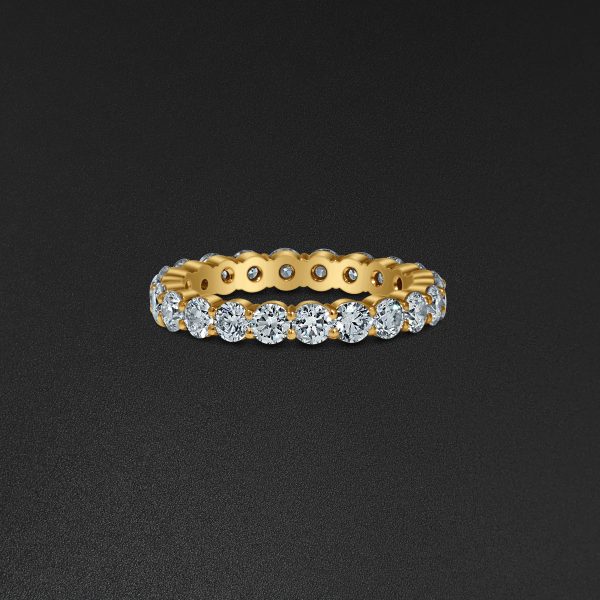 Eternity Ring, Single Row - Yellow