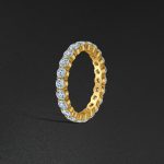 Eternity Ring, Single Row - Yellow - Image 2