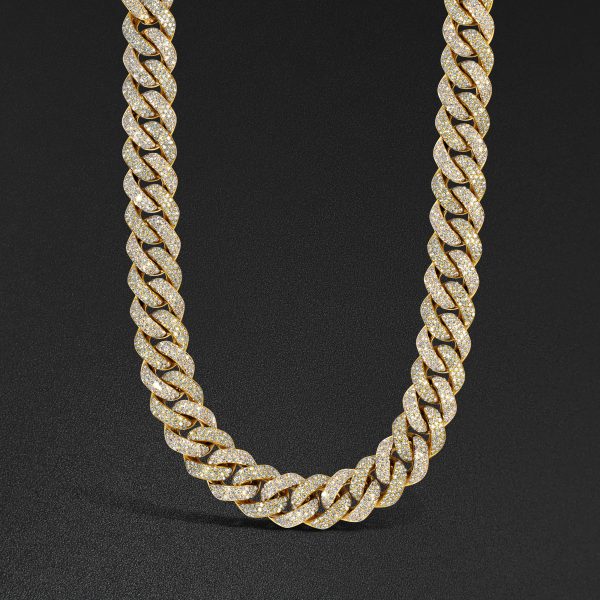 15mm AMNY Cuban Chain - Yellow