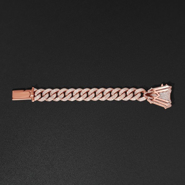 21mm AMNY Cuban Bracelet - Rose