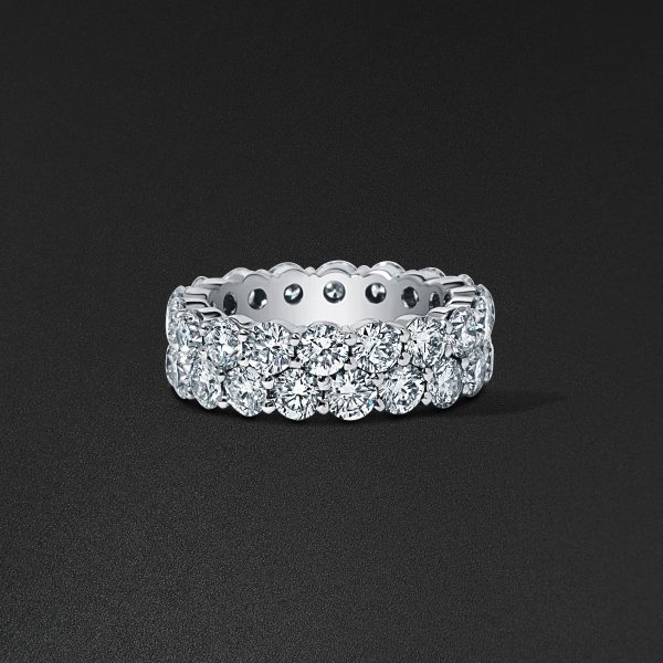 Eternity Ring, Double Row - White