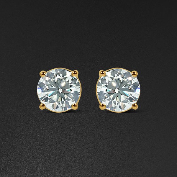 Stud Earrings - Yellow