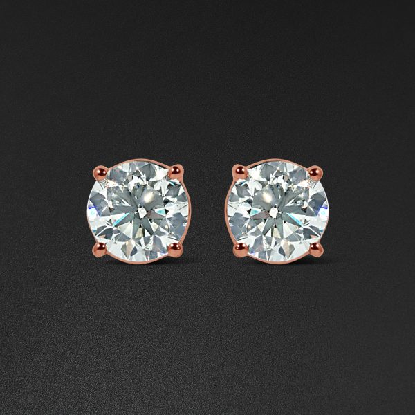 Stud Earrings - Rose